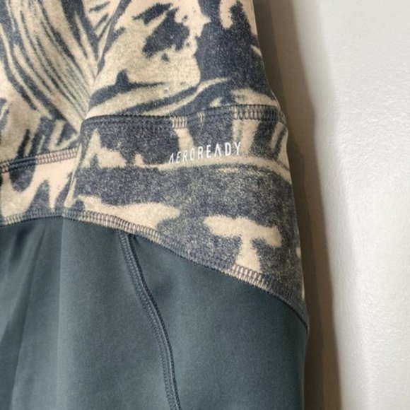 Adidas X Zoe Saldana Women Gray Blue U4U Aeroready 7/8 Leggings Plus Size 3X - Picture 12 of 15